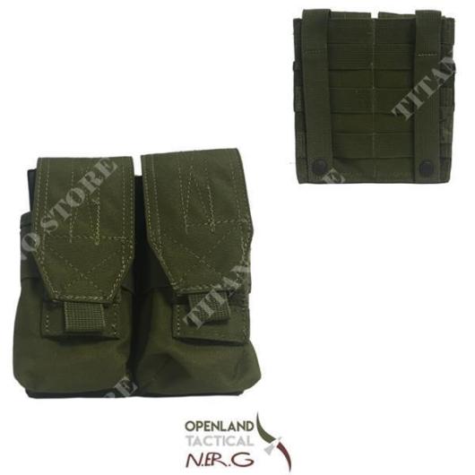 DOUBLE MAGAZINE POUCH FOR M4 / AK GREEN N.ER.G (OPT-008-02)