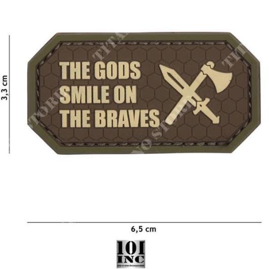 PATCH 3D PVC THE GODS SMILE ON THE BRAVES BROWN 101 INC (444130-5442)