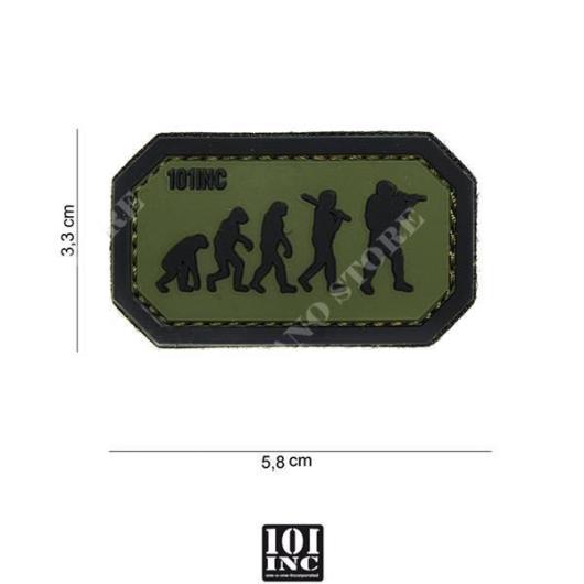 PATCH PVC AIRSOFT EVOLUTION GREEN AND BLACK 101 INC (444100-3927)
