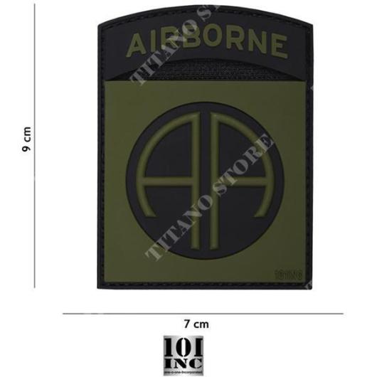 PATCH 3D PVC AIRBORNE 82ND GREEN 101 INC (444130-5196)