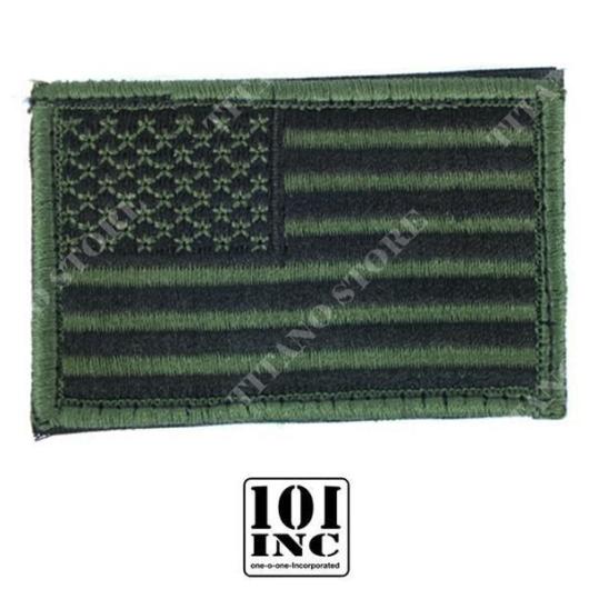 USA FLAG CLOTH PATCH LOW VISIBILITY GREEN 101 INC (442315-3231)