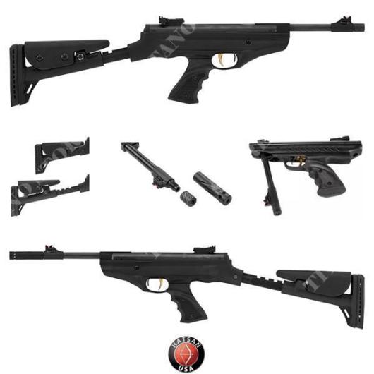 PISTOLA A MOLLA CALIBRO 4.5 MODELLO 25 BLACK HATSAN (12WA13A)