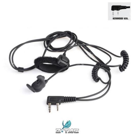 HEADSET WITH BONE CONDUCTION MICROPHONE WITH FINGER PTT KENWOOD Z-TACTICAL (Z 010-KW)