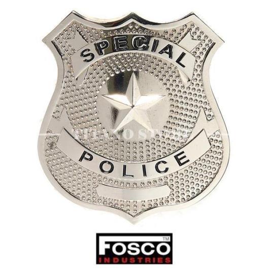 INSIGNE SPÉCIAL POLICE ACIER FOSCO (441058-1310STEEL)
