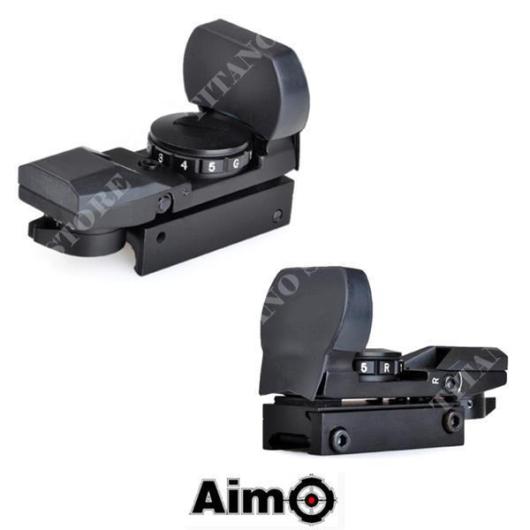 RED DOT HOLOGRAPHIC RED AND GREEN MULTI RETICLE BLACK AIMO (AO 3015-BK)