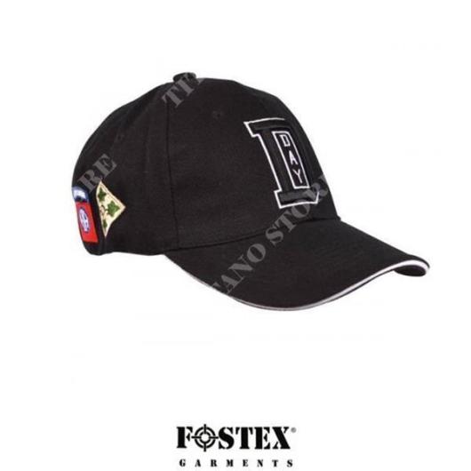 BASEBALL CAP WW II D-DAY BLACK FOSTEX (215157-265-BK)