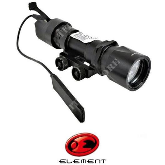 M951 BLACK LED TORCH WITH REMOTE AND ATTACHMENT FOR ELEMENT SLIDES (EL-EX108B)