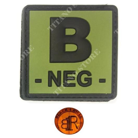 PATCH PVC B-NEG BLOOD GROUP GREEN BLACK OFFICE EQ BR1 (PPVC281)