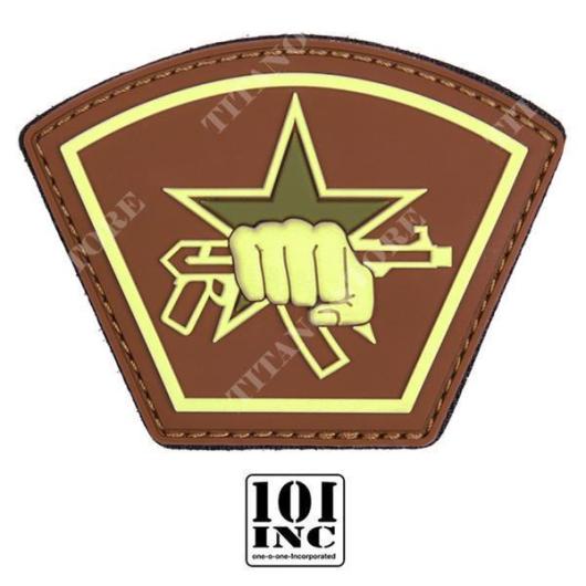 PATCH 3D PVC RUSSIAN STAR WITH BROWN FIST 101 INC (444130-5554)