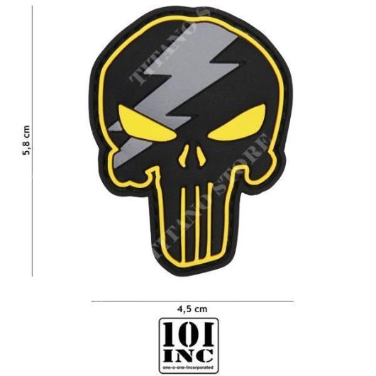 PATCH 3D PVC PUNISHER THUNDER GIALLO 19060 101 INC (444130-5306)