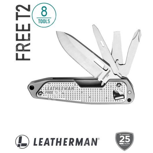 FREE T2 MULTIPURPOSE KNIFE STAINLESS STEEL LEATHERMAN (832682)