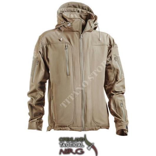 SOFTSHELL TAN TACTICAL JACKET OPENLAND (OPT-3767 03)
