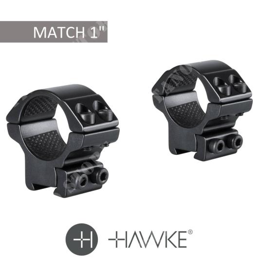 MATCH DE FIXATION 2PCS 1 &#39;&#39; BAS 11mm HAWKE (22100)
