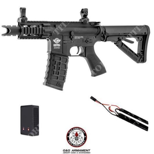 ELECTRIC RIFLE FIRE HAWK M4 STUBBY BATTERY + CHARGER G&amp;G (GG-FH-KIT)